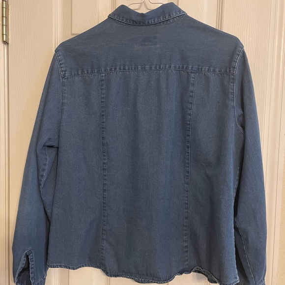 Talbots Long Sleeve Denim Top - Picture 4 of 4